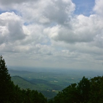 Vista View of Valley With Clouds