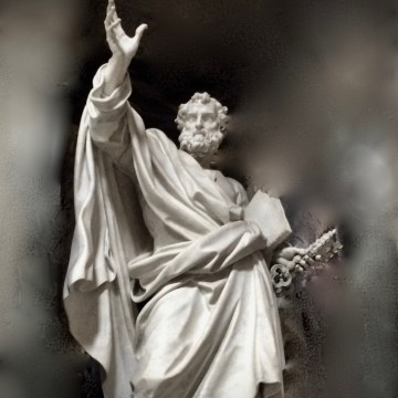 Apostle Peter Statue in St. John's Rome Italy