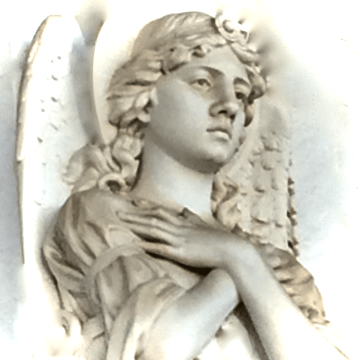 Statue of Angel Praying Borghese Museum Rome Italy