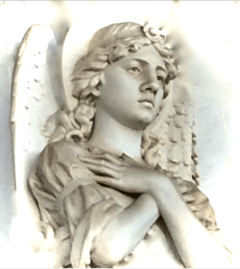 Statue of Angel Praying Borghese Museum Rome Italy